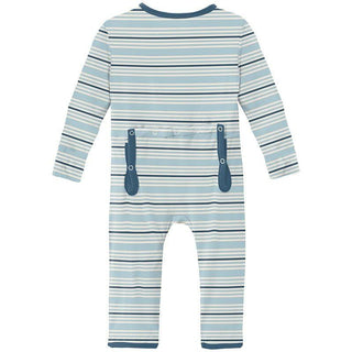 Boy's Print Bamboo Coverall with 2-Way Zipper - Jetsam Stripe Baby & Toddler Sleepwear