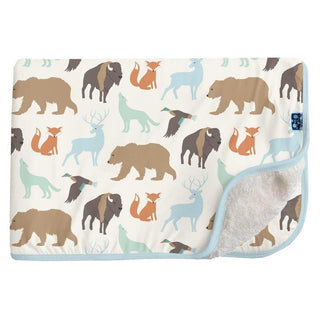 Boy's Print Bamboo Sherpa-Lined Toddler Blanket - National Wildlife Federation Swaddling & Receiving Blankets