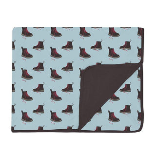 Boy's Print Bamboo Toddler Blanket - Spring Sky Boots Swaddling & Receiving Blankets