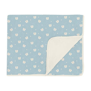 Boy's Print Bamboo Toddler Blanket - Spring Sky Tooth Swaddling & Receiving Blankets