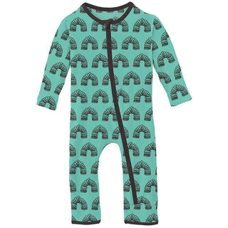Boy's Print Bamboo Coverall with Zipper - Glass Spring Toy Baby & Toddler Sleepwear
