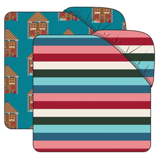 Boy's Print Bamboo Crib Sheet (Set of 2), Bay Gingerbread & Snowball Multi Stripe - One Size Bed Sheets