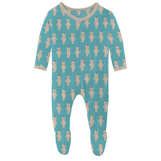 Boy's Print Bamboo Footie with Snaps - Glacier Baby Doll Baby & Toddler Sleepwear