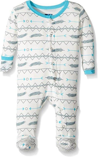 Boy's Print Bamboo Footie with Snaps - Natural Southwest Baby & Toddler Sleepwear
