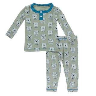 Kickee Pants Silver Sage Wise Owls