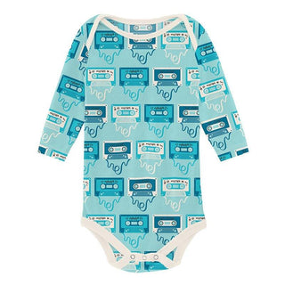 Boy's Print Bamboo Long Sleeve One Piece - Summer Sky Mixtape Baby One-Pieces