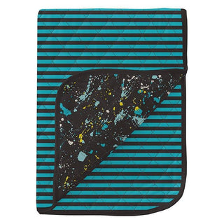 Boy's Print Bamboo Quilted Toddler Blanket - Rad Stripe & Confetti Splatter Paint Swaddling & Receiving Blankets