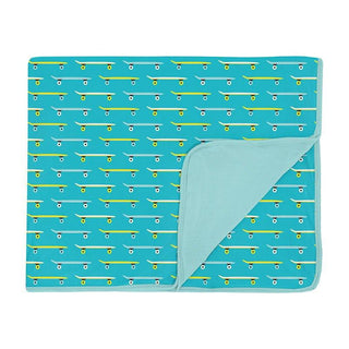 Boy's Print Bamboo Toddler Blanket - Confetti Skateboard Swaddling & Receiving Blankets