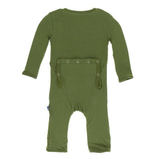 Boy's Solid Bamboo Coverall with Snaps - Moss Baby & Toddler Sleepwear