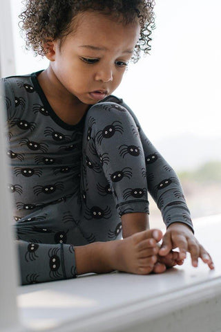 Celebration Print Bamboo Long Sleeve Pajama Set - Stone Spiders Baby & Toddler Sleepwear