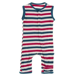 Celebrations Bamboo Tank Romper - USA Stripe Baby One-Pieces