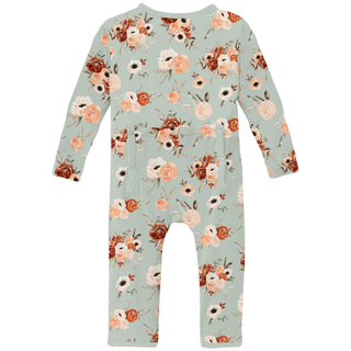 Bamboo Coverall with 2-Way Zipper - Aloe Fall FloralKicKee PantsSize: 9-12 Months