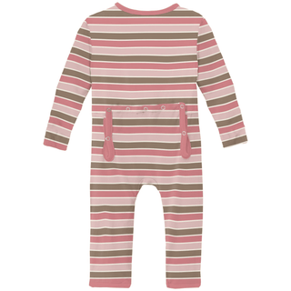 Bamboo Coverall with 2-Way Zipper - Neapolitan StripeKicKee PantsSize: 9-12 Months