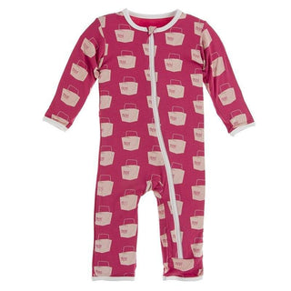 Bamboo Coverall with Zipper - Cherry Pie Takeout Baby & Toddler Sleepwear