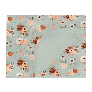 Bamboo Double Layer Throw Blanket - Aloe Fall FloralKicKee PantsSize: One Size
