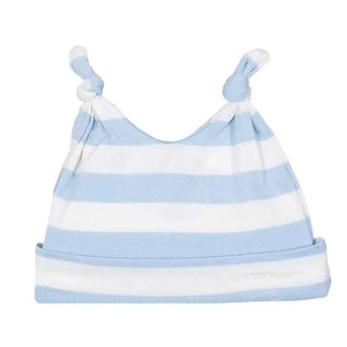 Essentials Boys Bamboo Double Knot Hat, Pond Stripe KicKee Pants Size: Newborn - 3 Months