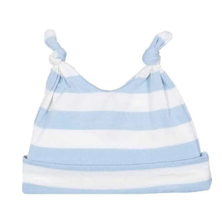 Essentials Boys Bamboo Double Knot Hat, Pond Stripe KicKee Pants Size: Newborn - 3 Months