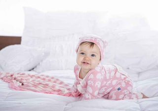 Essentials Girls Bamboo Double Knot Hat, Lotus Stripe Baby & Toddler Hats