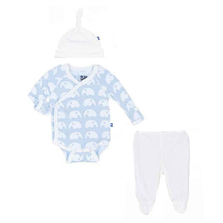 Boy's Essentials Bamboo Newborn Gift Set, Pond Elephant Baby & Toddler Outfits