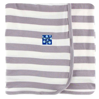 Essentials Bamboo Swaddling Blanket - Feather Contrast Stripe, One Size Swaddling Blankets