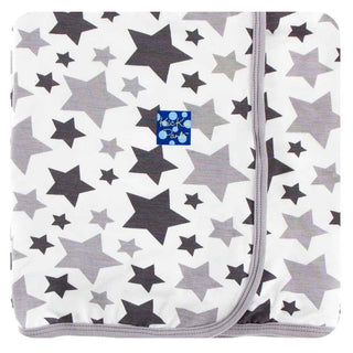Essentials Bamboo Swaddling Blanket - Feather/Rain Stars, One Size Swaddling Blankets