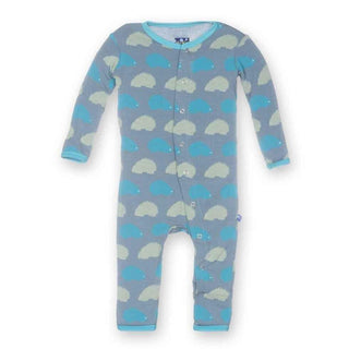 Bamboo Fitted Coverall - Dusty Sky Porcupine Baby & Toddler Sleepwear