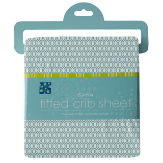 Kickee Pants Fitted Crib Sheet - Jade Wavy Lattice