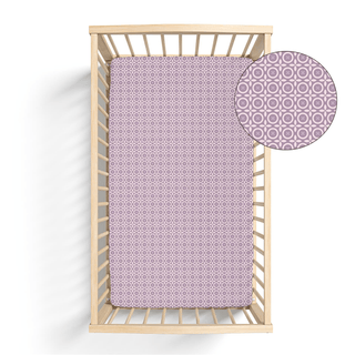 Kickee Pants Fitted Crib Sheet - Lavender Flower Lattice