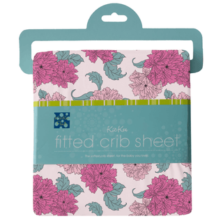Kickee Pants Fitted Crib Sheet - Shrinking Violet Peonies