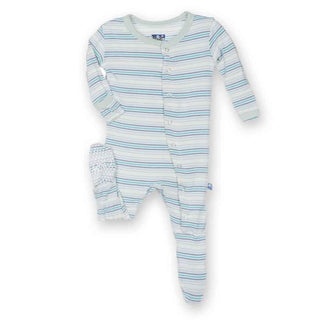 Bamboo Footie with Snaps - Boy Desert Stripe Baby & Toddler Sleepwear