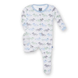 Bamboo Footie with Snaps - Boy Natural Desert Fox Baby & Toddler Sleepwear