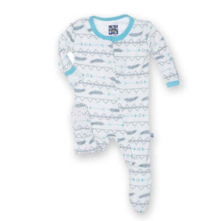 Bamboo Footie with Snaps - Boy Natural Southwest Baby & Toddler Sleepwear