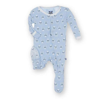 Bamboo Footie with Snaps - Boy Pond Scarab Baby & Toddler Sleepwear