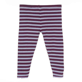 Girl's Bamboo Scalloped Leggings, Girl Tundra Stripe Baby & Toddler Bottoms
