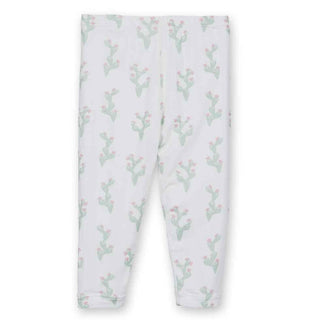 Girl's Bamboo Legging with Bows, Natural Cactus Baby & Toddler Bottoms