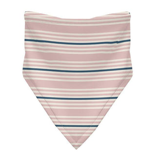 Girl's Print Bamboo Bandana Bib (Set of 3) - Baby Rose Mermaid, Flotsam Stripe & Strawberry Narwhal Bibs