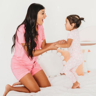 Girl's Print Bamboo Short Sleeve Pajama Set - Cake Pop Swan Princess KicKee Pants Size: 2T