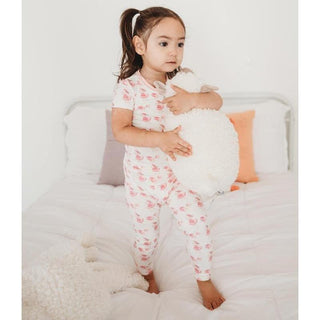 Girl's Print Bamboo Short Sleeve Pajama Set - Natural Little Bo Peep Baby & Toddler Sleepwear