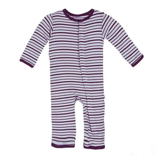 Girls Print Bamboo Coverall, Girl Animal Stripe KicKee Pants Size: 3-6 Months