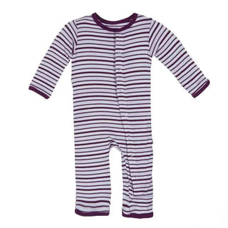 Girls Print Bamboo Coverall, Girl Animal Stripe KicKee Pants Size: 3-6 Months