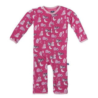 Girls Print Bamboo Coverall, Winter Rose Hey Diddle Diddle Baby & Toddler Sleepwear