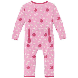 Girl's Print Bamboo Coverall with Zipper - Cotton Candy Jacks Baby & Toddler Sleepwear