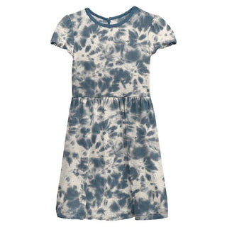 Girl's Print Bamboo Flutter Sleeve Twirl Dress - Deep Sea Tie Dye Baby & Toddler Dresses