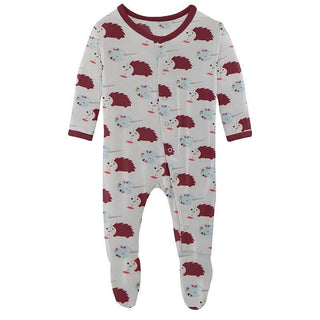Girl's Print Bamboo Footie with Snaps - Natural Art Class Baby & Toddler Sleepwear