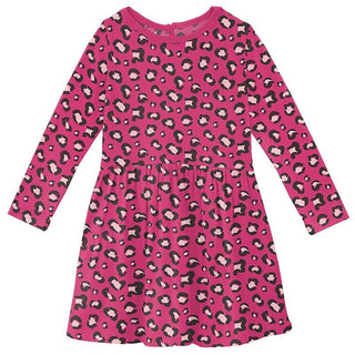 Girl's Print Bamboo Long Sleeve Twirl Dress - Calypso Cheetah Baby & Toddler Dresses