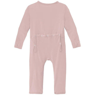 Girl's Solid Bamboo Coverall with 2-Way Zipper - Baby Rose Baby & Toddler Sleepwear