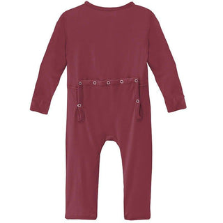Girl's Solid Bamboo Coverall with Zipper - Wild Strawberry Baby & Toddler Sleepwear
