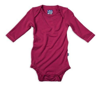 Girl's Solid Bamboo Long Sleeve One Piece - Orchid Baby One-Pieces