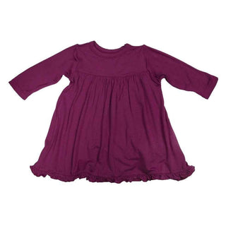 Girl's Solid Bamboo Basic Long Sleeve Swing Dress, Orchid Baby & Toddler Dresses