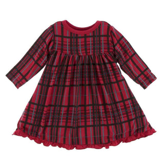 Holiday Classic Long Sleeve Swing Dress, Christmas Plaid Baby & Toddler Dresses
